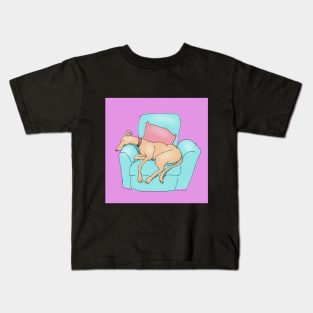 snoozing greyhound Kids T-Shirt